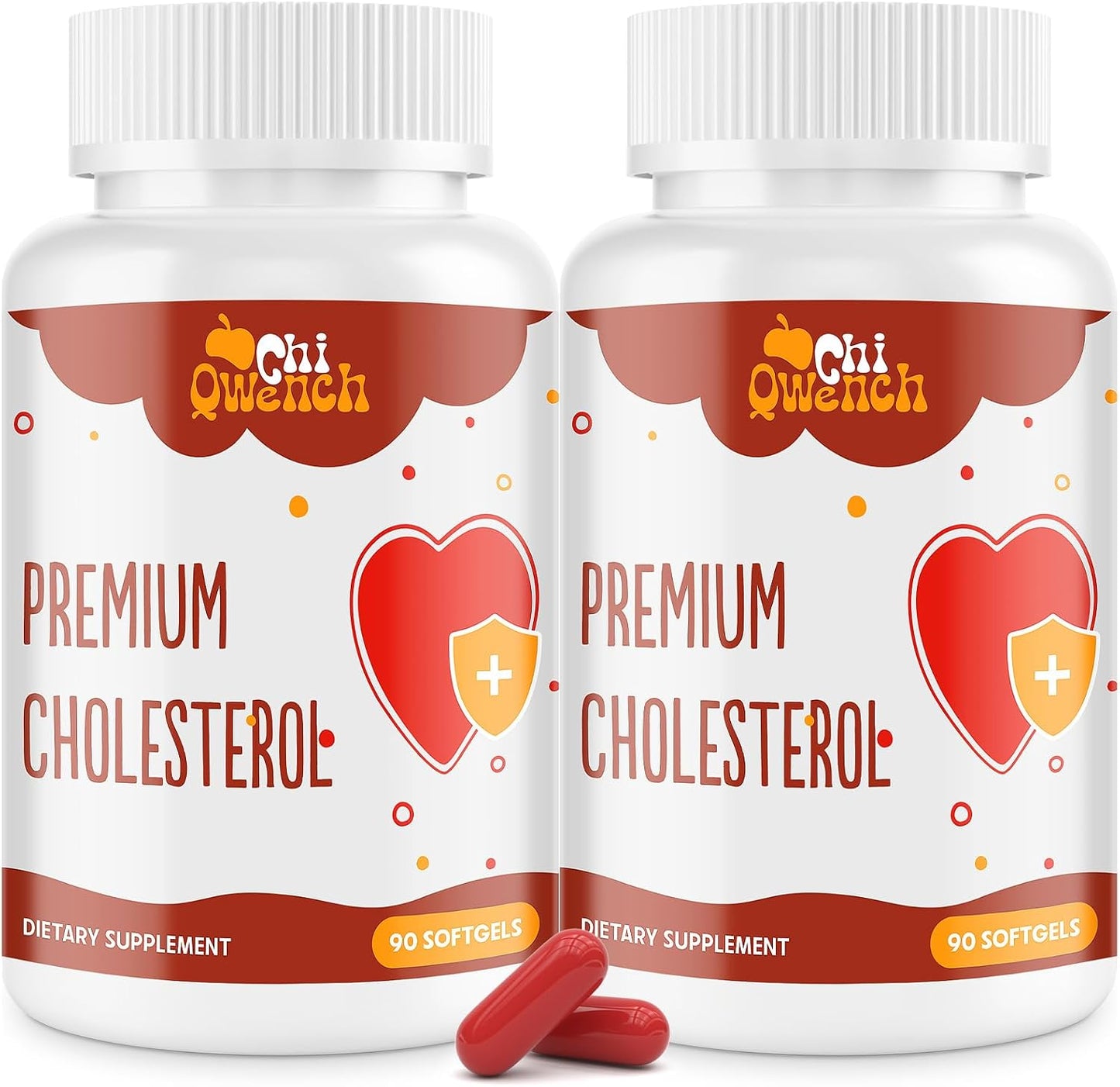 ChiQwench Cholesterol Support Complex - 14-in-1 Formula with Plant Sterols, Niacin, and Red Yeast Rice, 180 Soft gel capsules - görsel 1