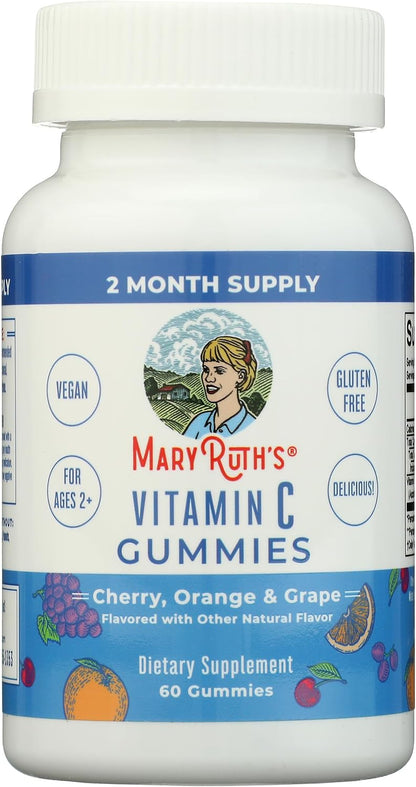 MaryRuth's Organics Vitamin C Gummies – Immune Support, Vegan, 60 Gummies