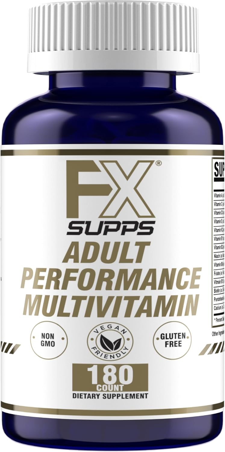 FXSUPPS Performance Multivitamin with Amino Acids, Beta-Alanine and L-Carnitine, Enhanced Performance and Recovery, 180 Tablets – Made in USA - görsel 1