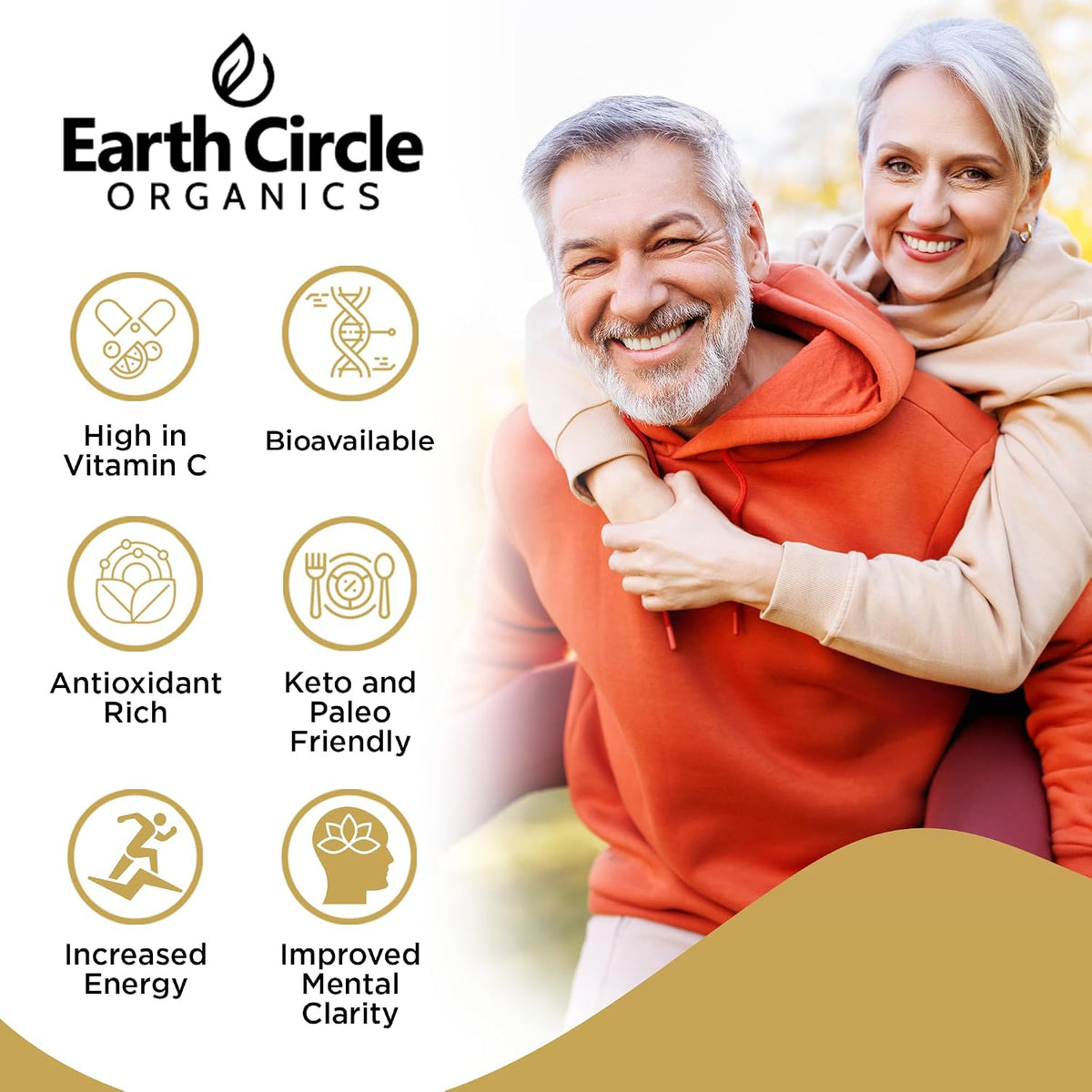 Earth Circle Organics Camu Camu Powder – Organic Raw Berry Powder with Natural Vitamin C & Antioxidants – Vegan, Kosher, Non-GMO Superfood – 85g (Pack of 3) - görsel 4