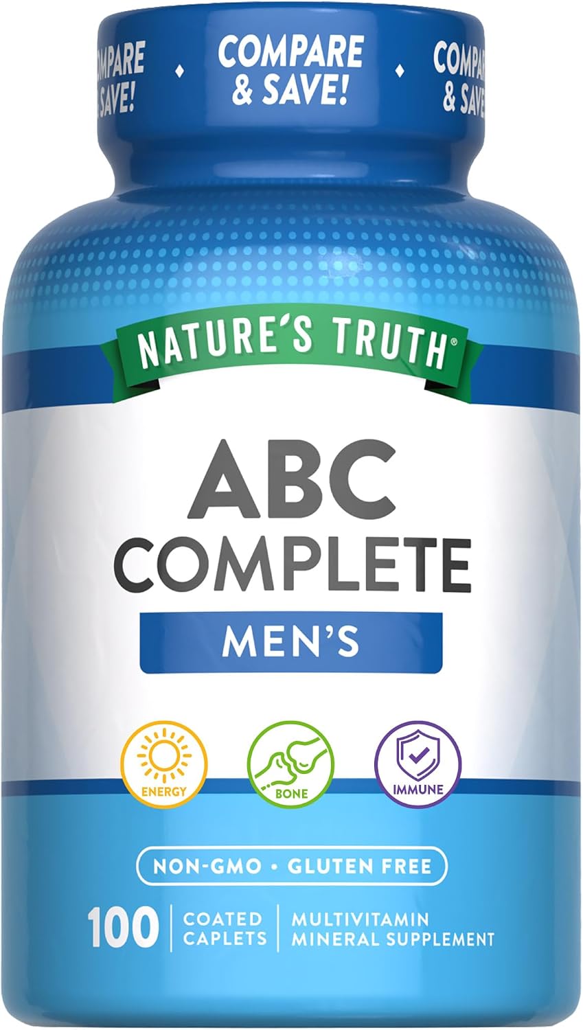 Nature's Truth Multivitamin for Men with Iron, Vitamins A, C, D & E - 100 Tablets - görsel 1
