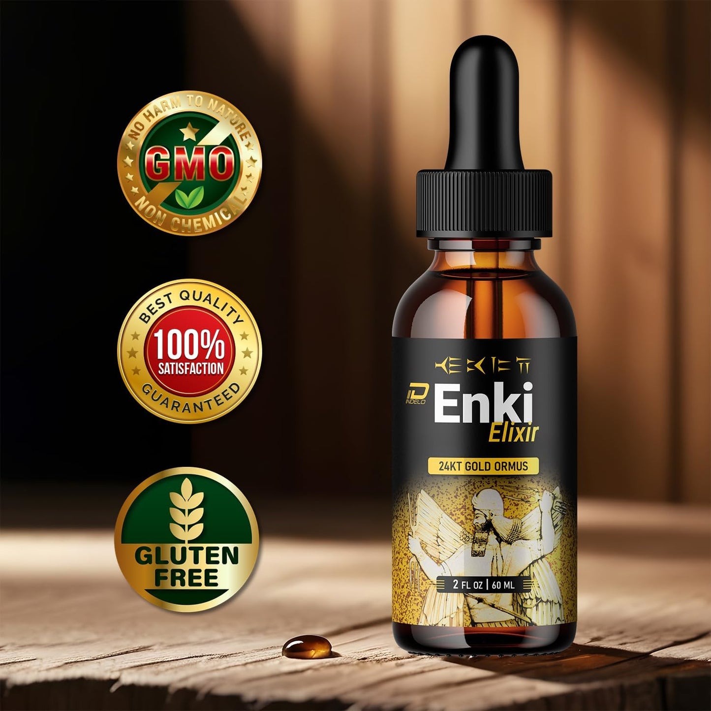Enki Elixir Drops – Natural Herbal Liquid Food Supplement – 5 Pack (5 Month Supply) - görsel 3