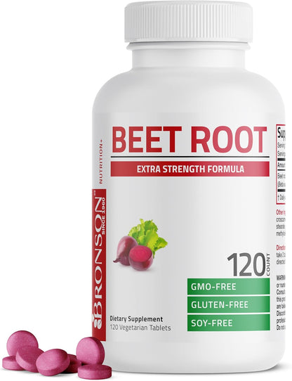 Bronson Beetroot Extra Strength, Non-GMO, 120 Vegetarian Tablets