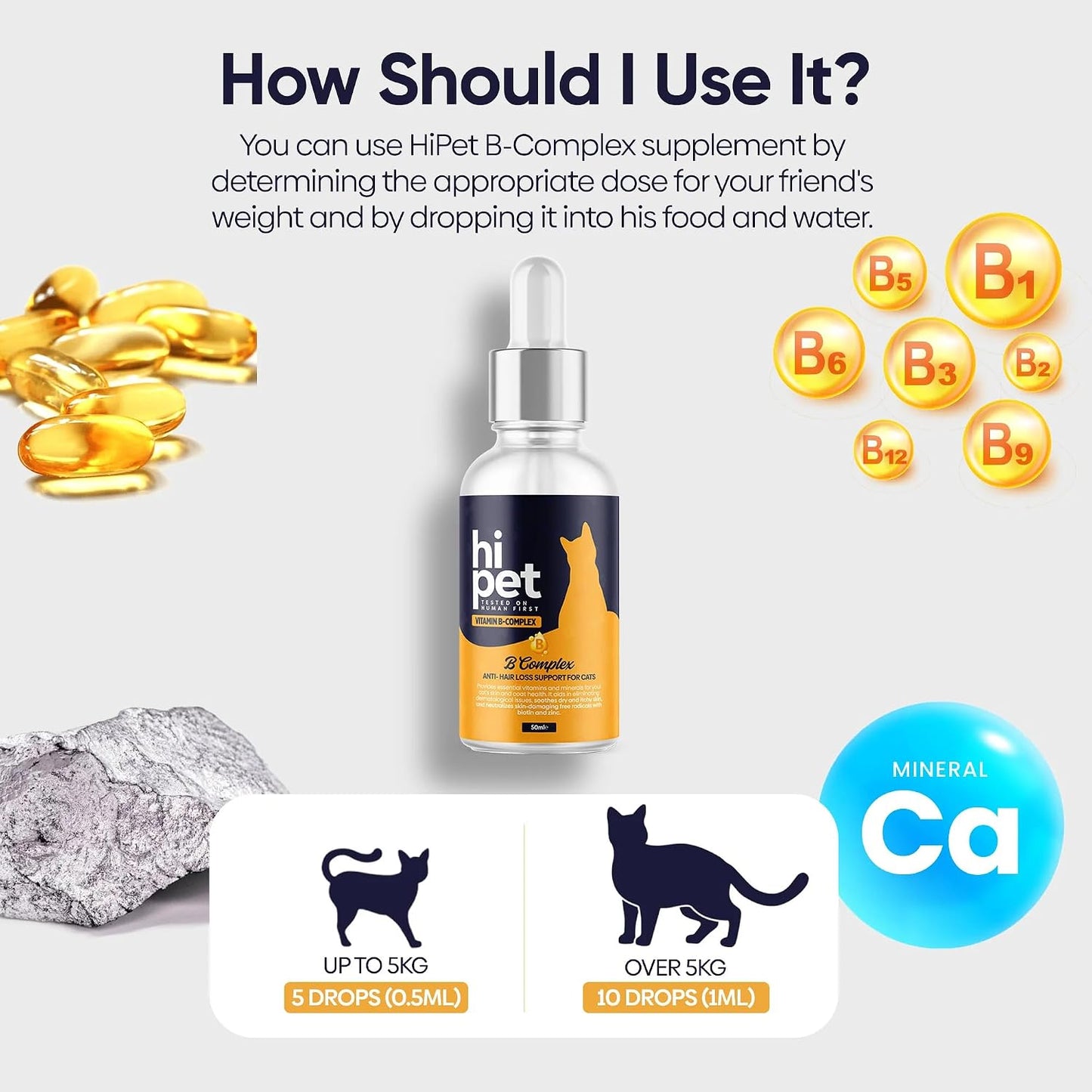 Vitamin B Complex for Cats, Supports Metabolism and Increases Energy Levels, 50 ml (Pack of 3) - görsel 4