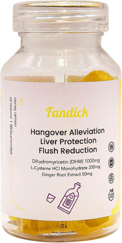 FANDICK DHM 1000 Dihydromyricetin Gummies with Ginger Root and Black Pepper (30 Count)