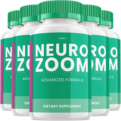 (5 Pack) Neuro Zoom Brain Boost Food Supplement, Advanced Memory Support, 300 Capsules