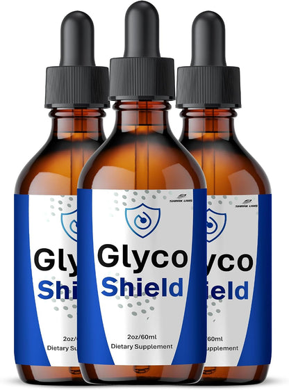 Glyco Shield Drops - All Natural Blood Formula Support Liquid Supplement (3 Pack)