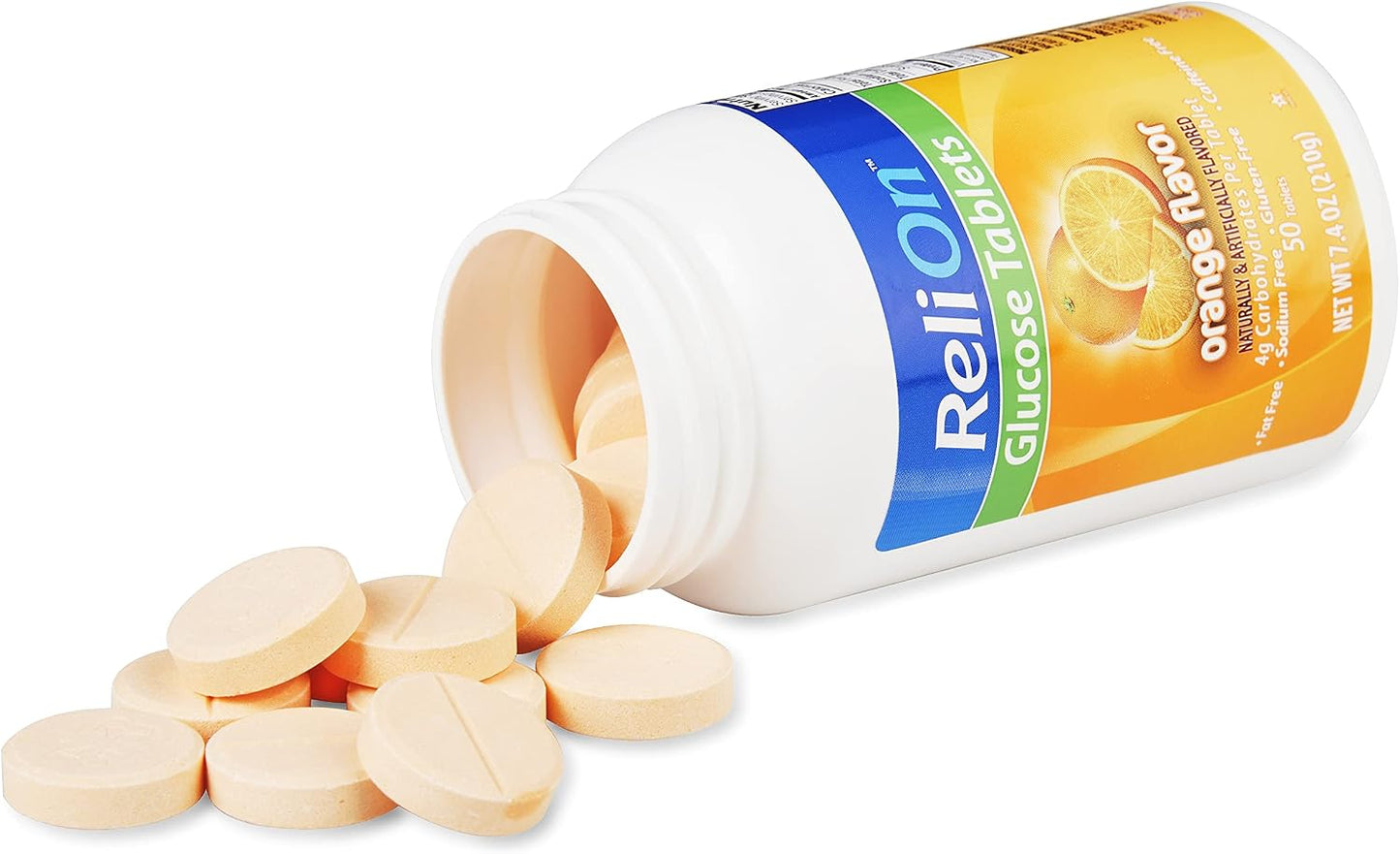 ReliOn Glucose Tablets - Orange Flavour - 50 Count - görsel 2