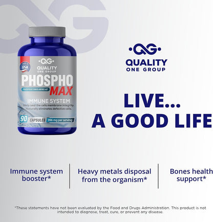 Phosphomax Fosfoetanolamina – Phosphoethanolamine with Vitamin D3 & K2, 180 Capsules