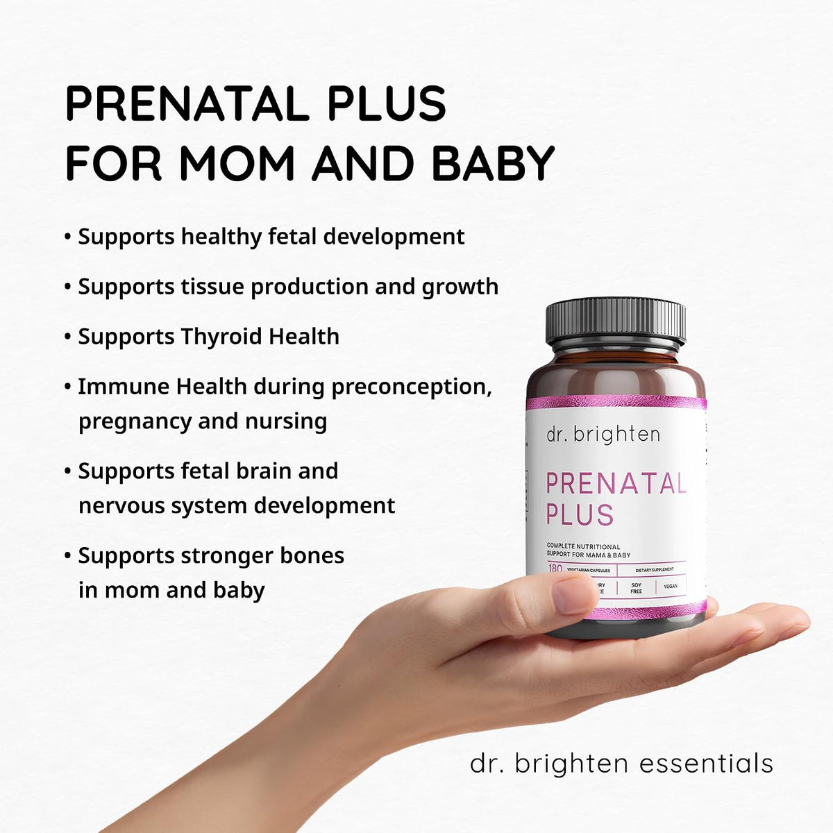 Dr. Brighten Prenatal Plus - Active B Vitamins, Minerals & Antioxidants - görsel 4