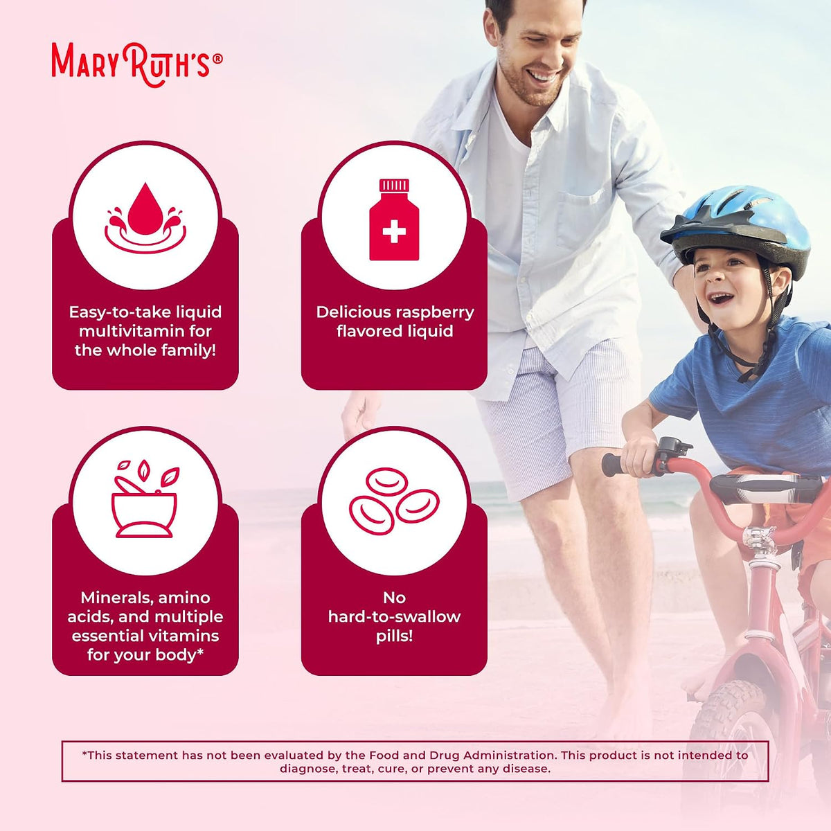 MaryRuth's Liquid Morning Multivitamin for Women, Men & Kids, 32 Servings - görsel 6