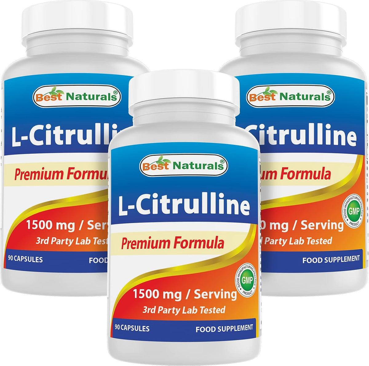 Best Naturals L-Citrulline Capsules - 1500mg per Serving - Non-GMO, Gluten-free - 180 Capsules (2-Pack) – Image 8