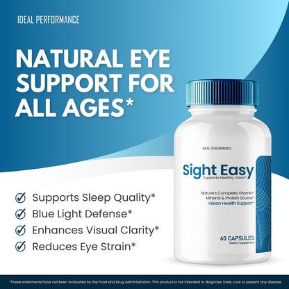 Sight Easy Eye Vitamins & Mineral Supplements Capsules – Maximum Strength, All-Natural Formula (Pack of 5)