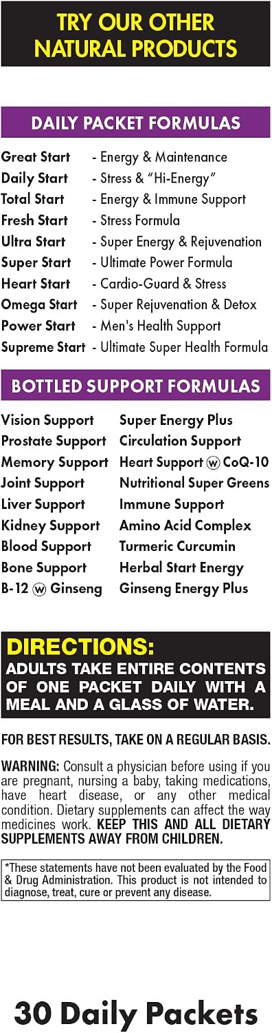 Omega Start All-in-One Daily Vitamin Pack – Total Body & Organ Support – Milk Thistle, Chanca Piedra, Dandelion, Nettle, Mushroom Complex & Antioxidants – 30 Day Supply - görsel 3