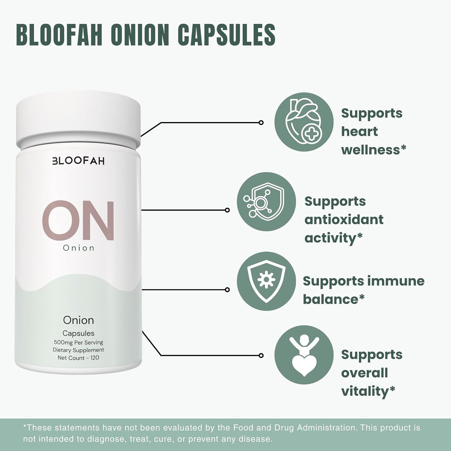 ON Onion Extract Capsules 500mg – Allium cepa Herbal Supplement - görsel 4