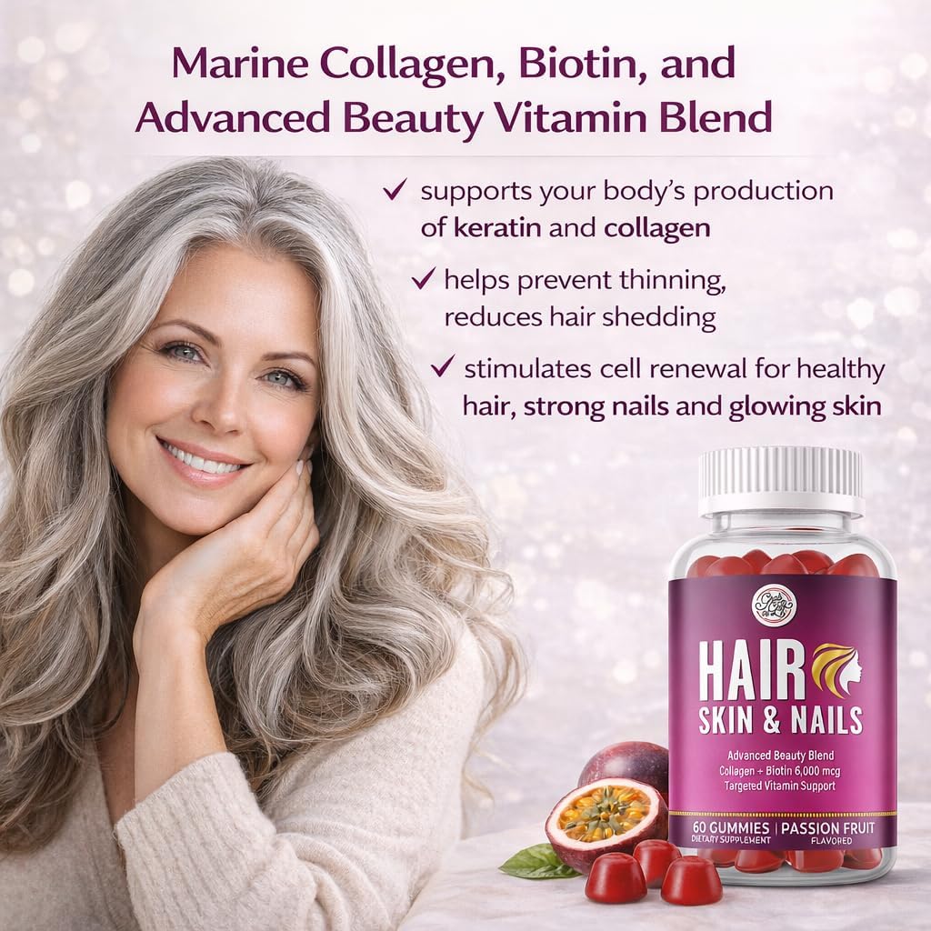 Grab The Gold Hair, Skin & Nails Gummies for Women – with Biotin, Collagen & 10 Essential Nutrients - görsel 10