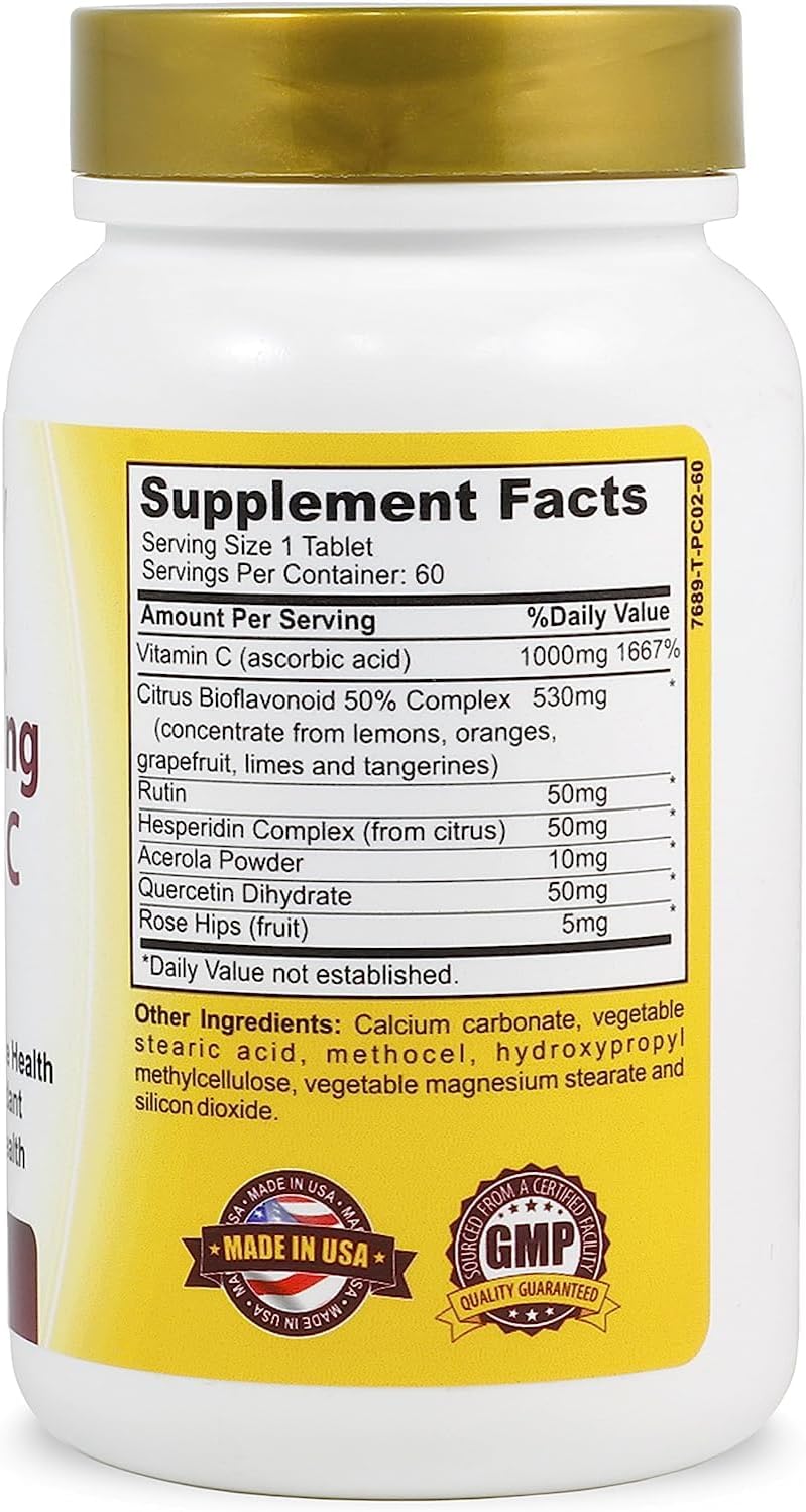 BeShiny Vitamin C Complex 1000 mg Tablets with Rose Hips and Bioflavonoids - görsel 3