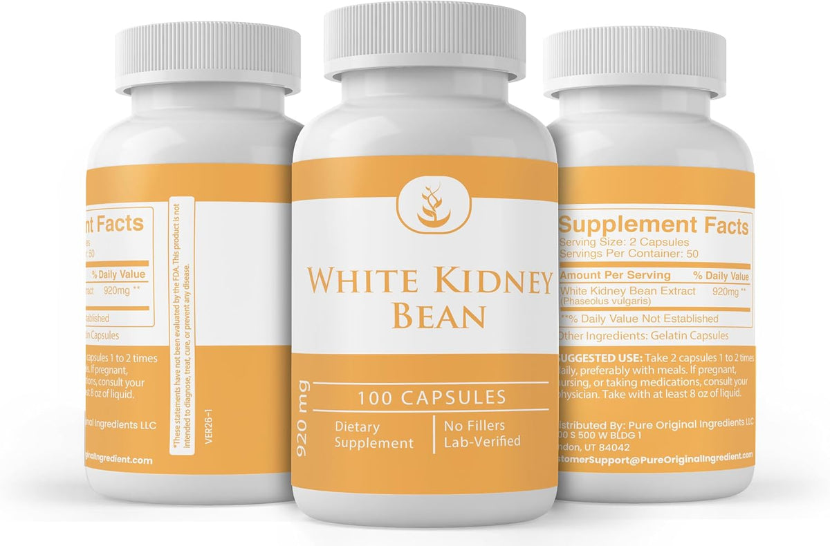 Pure Original Ingredients White Kidney Bean, 100 Capsules - görsel 4