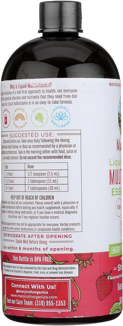 Mary Ruth's Strawberry Morning Liquid Multivitamin Essentials, 30 fl oz