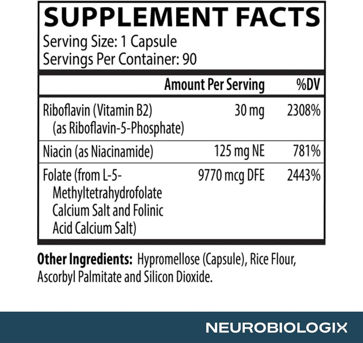 Neurobiologix Methyl Folate Plus – Advanced Methylated Folate & B Vitamin Food Supplement - görsel 5