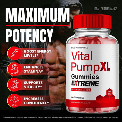 Vital PumpXL Gummies – Maximum Strength Men's Multivitamin Gummies for Overall Health and Wellbeing (5 Pack)