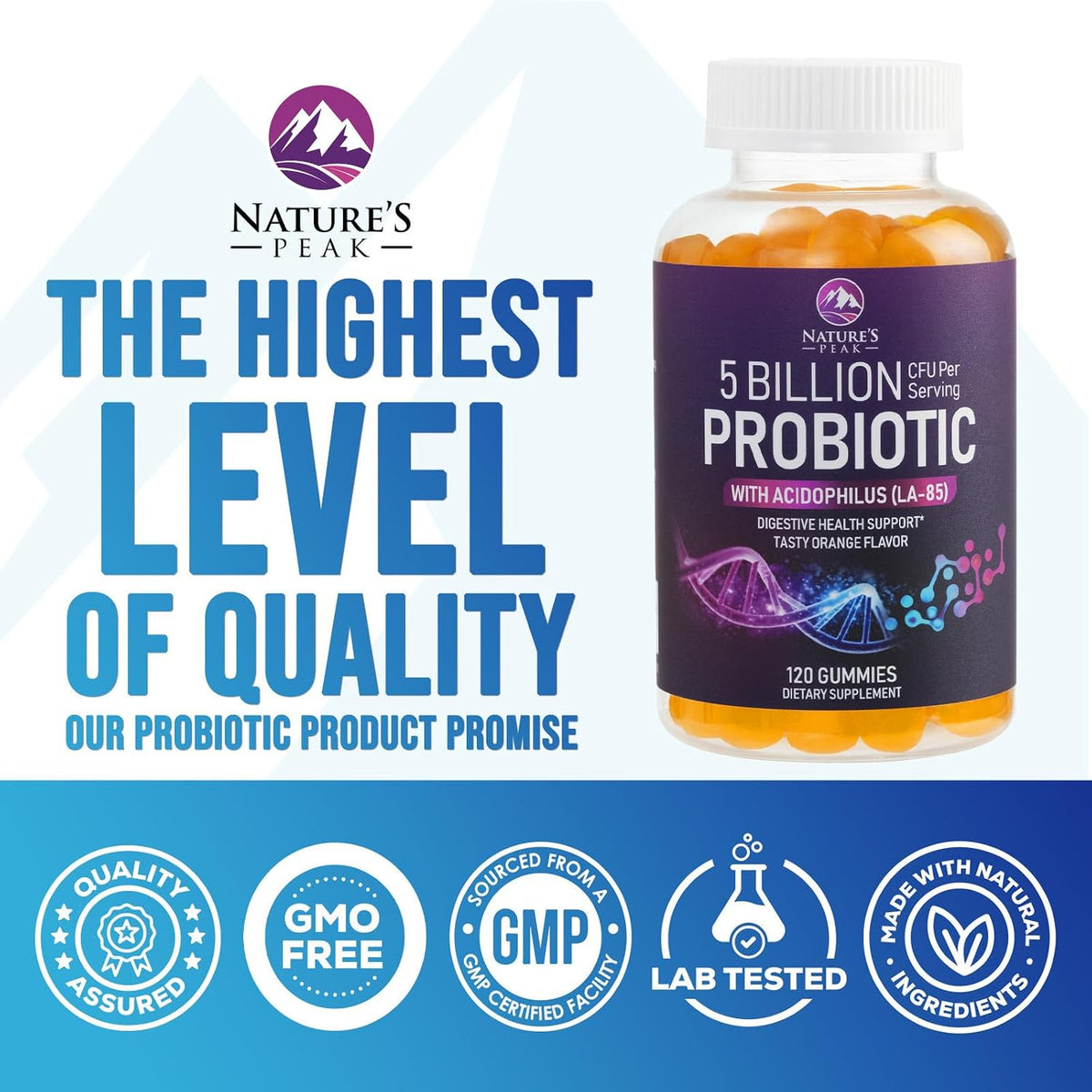 Probiotic Gummies - 6 Premium Probiotic Strains - Daily Gut Health Supplement for Women, Men & Teenagers - 120 Gummies - görsel 4
