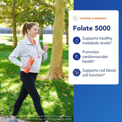 Pure Encapsulations – Folate 5,000 – Activated Vitamin B9 (as Metafolin® 5-MTHF) – 60 Capsules