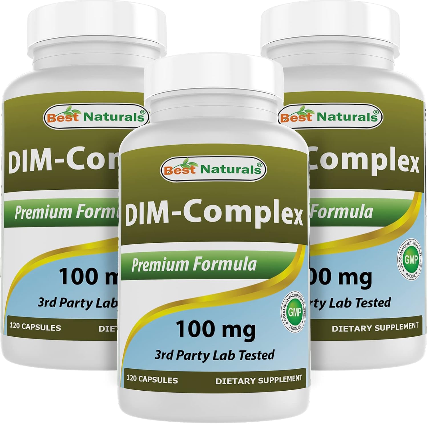 Best Naturals DIM Complex 100 mg - 120 Capsules (Pack of 3) - görsel 1