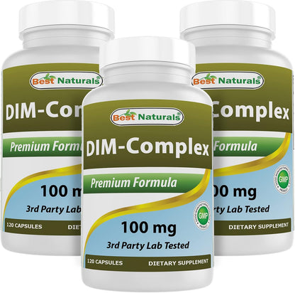 Best Naturals DIM Complex 100 mg - 120 Capsules (Pack of 3)