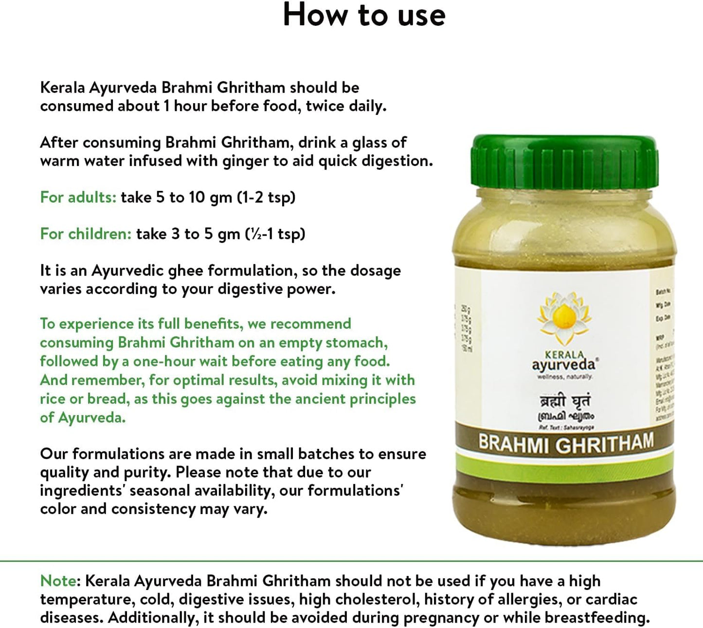 TNA Brahmi Ghritham 150 ml - görsel 6