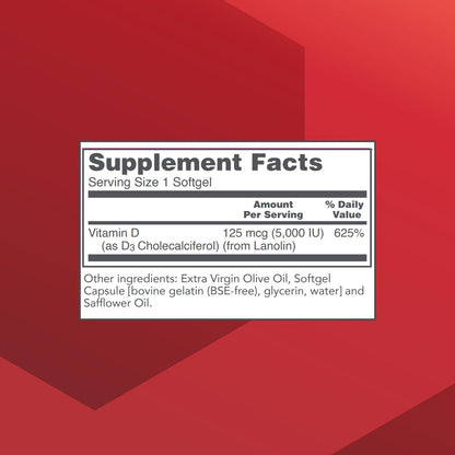 Protocol for Life Balance Vitamin D3 5,000 IU – 120 Softgels