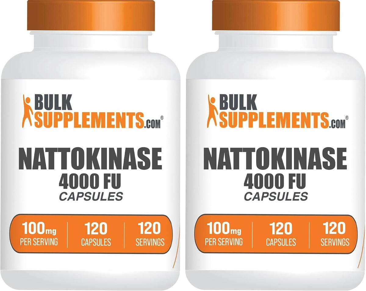 BulkSupplements.com Nattokinase 4000 FU Capsules (100mg, 120 Capsules) - görsel 6