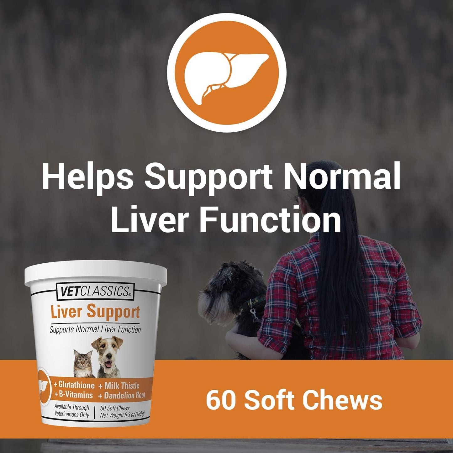 Vet Classics Liver Support Supplement for Dogs and Cats - 60 Soft Chews - görsel 2