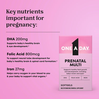 One A Day Prenatal Vitamins, 30 Softgels
