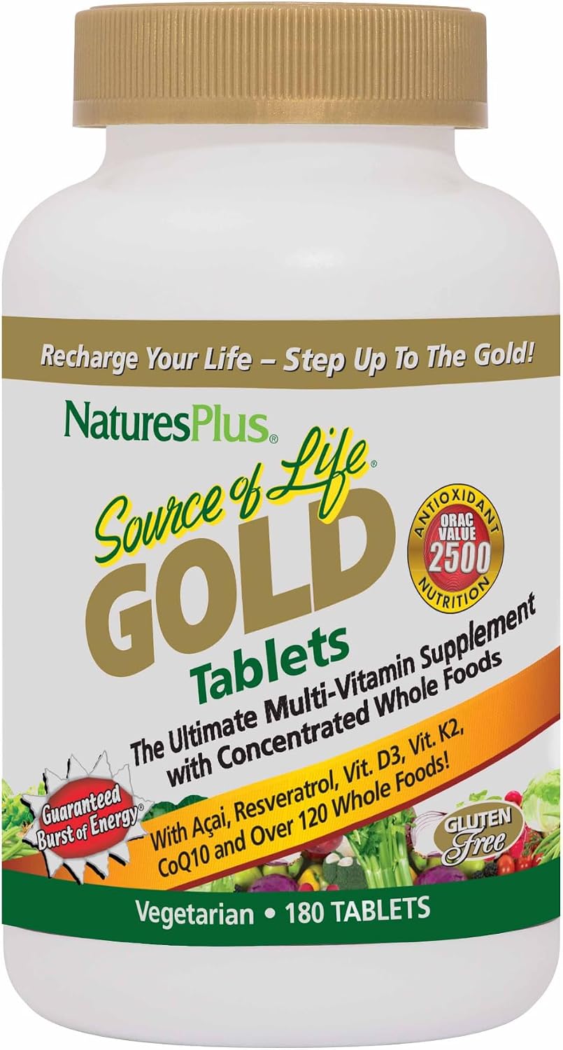 NaturesPlus Source of Life GOLD Multivitamin - 180 Tablets - görsel 1