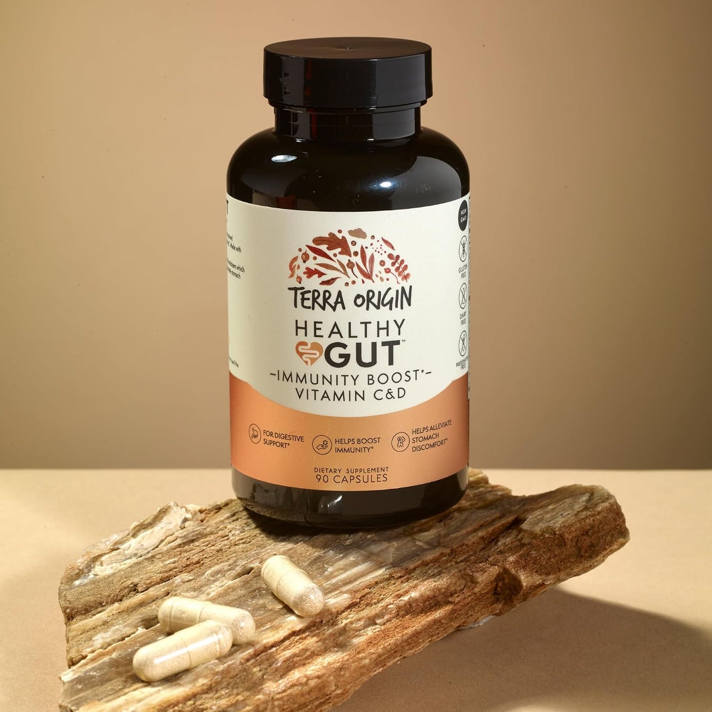 TERRA ORIGIN Healthy Gut Capsules with Immunity Support - 90 Capsules - görsel 2