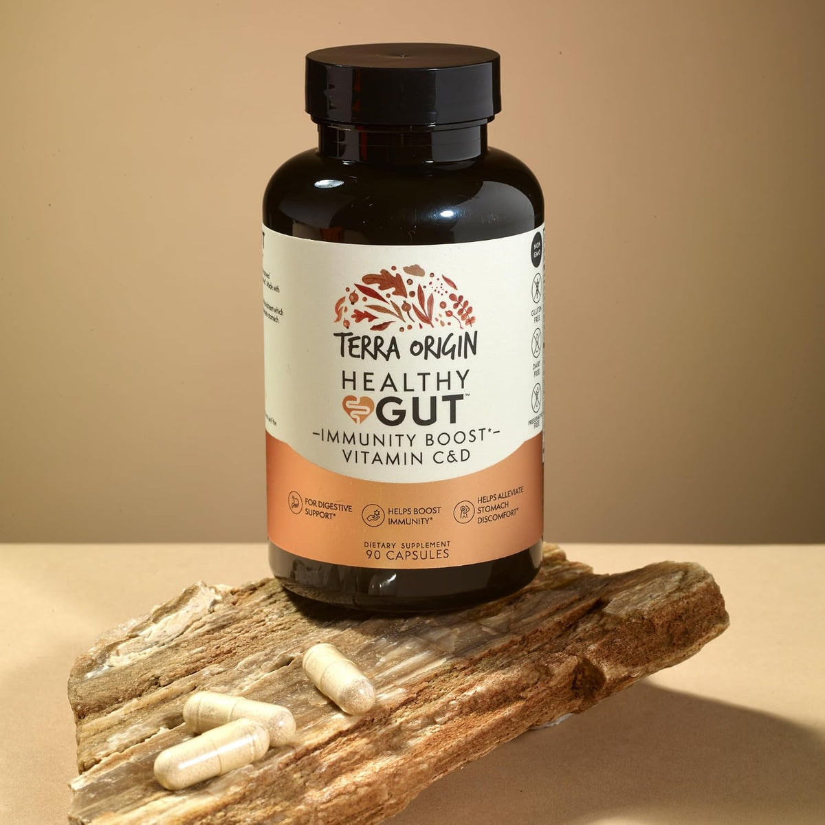 TERRA ORIGIN Healthy Gut Capsules with Immunity Support - 90 Capsules - görsel 2