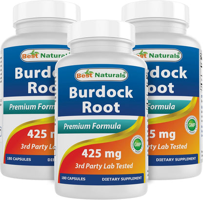 Best Naturals Burdock Root 425 mg 180 Capsules