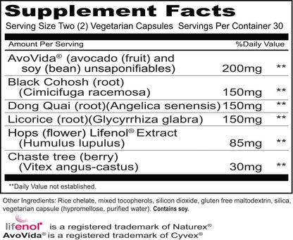 Priority One Estro Flash – Hormonal Support for Mature Women (60 Vegetarian Capsules)