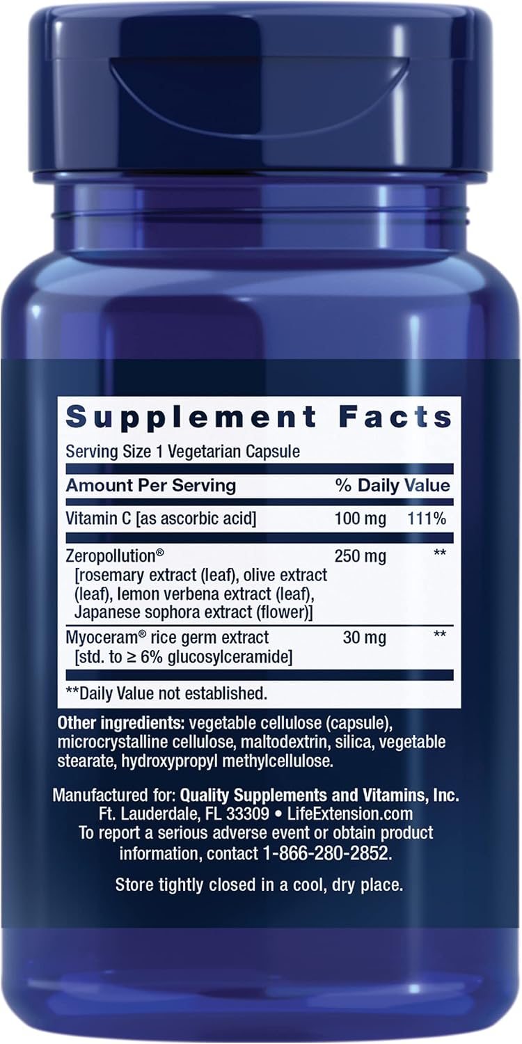 Life Extension Daily Skin Defence: Vitamin C, Ceramides & Botanicals, 30 Capsules - görsel 2