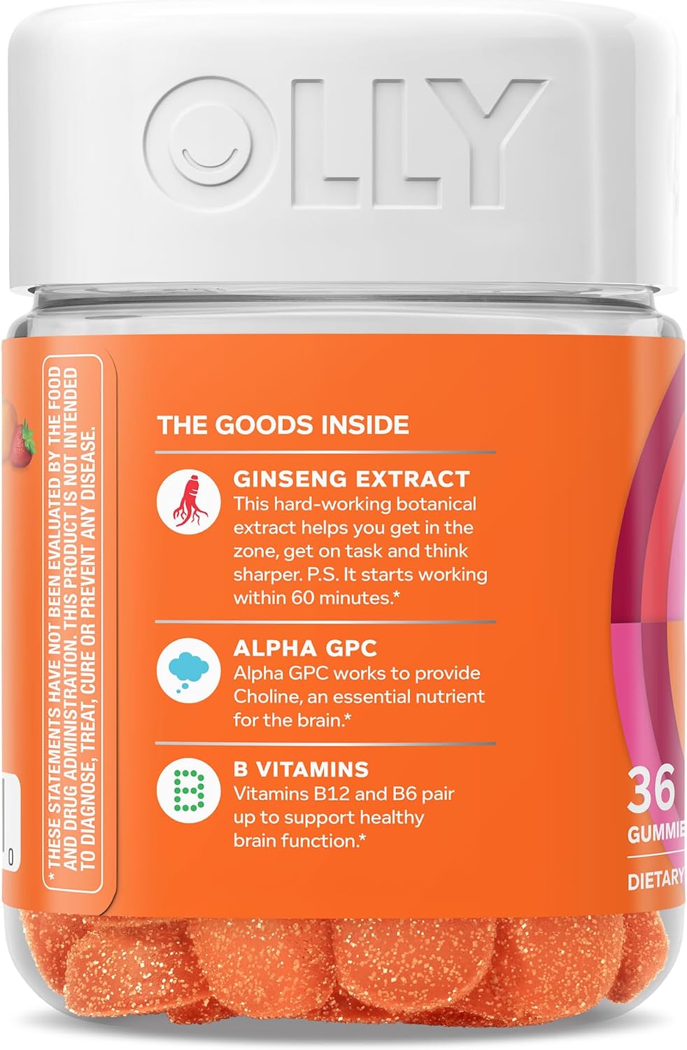 OLLY Laser Focus Gummy - Berry Tangerine - 36 Gummies - görsel 9