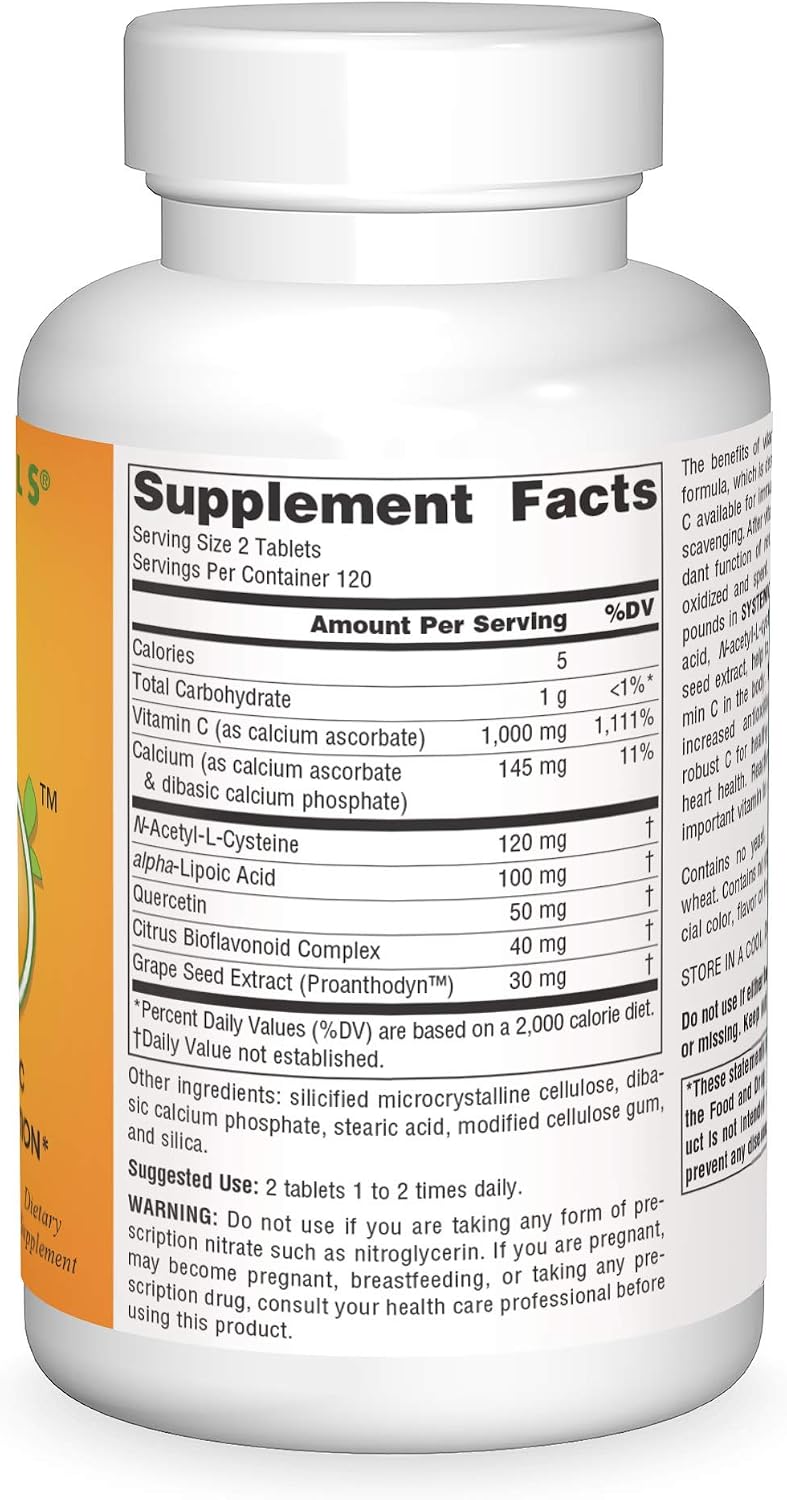 Source Naturals Systemic C, 500 mg – 240 Tablets - görsel 3