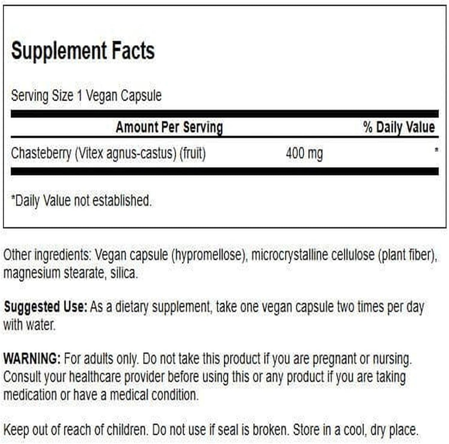 Swanson Chasteberry Fruit - Women's Health & Hormonal Balance Supplement - görsel 2