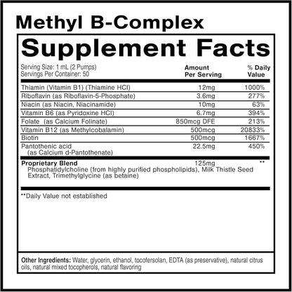 Quicksilver Scientific Methyl B Complex – Liquid Liposomal B Vitamins with Methylated B12, Folate, B6 (50 ml)