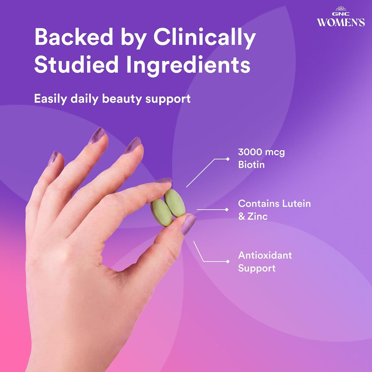 GNC Women's Hair, Skin & Nails Multivitamin Blend - görsel 4