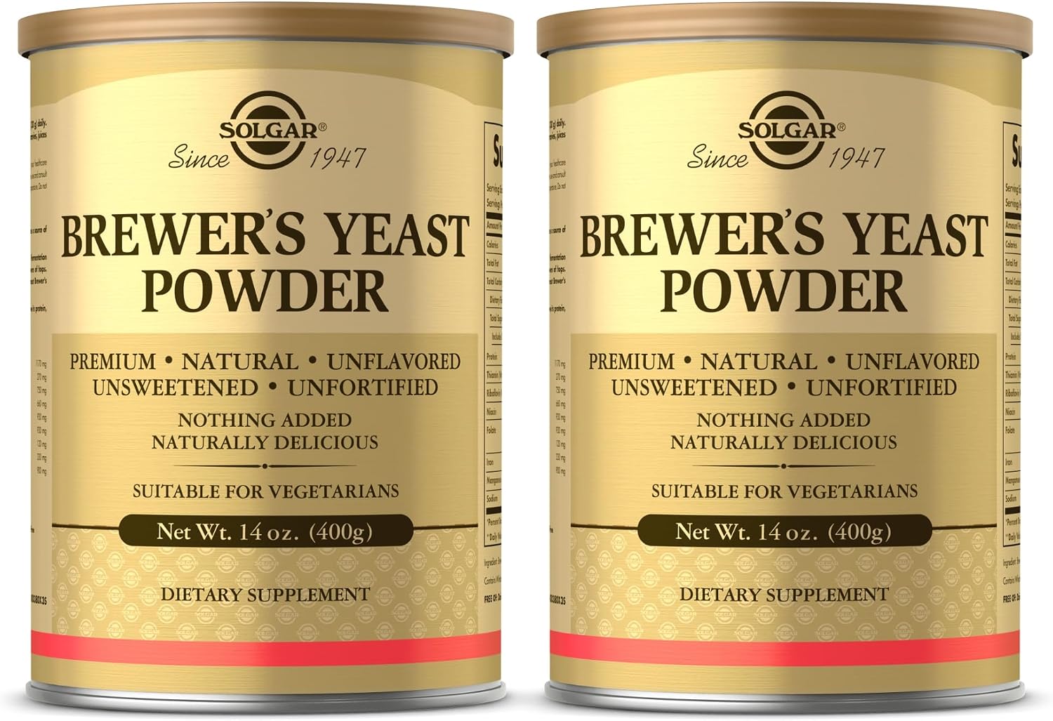 Solgar Brewer's Yeast Powder - Natural, Unflavoured & Unsweetened - Suitable for Vegetarians - 397 g (Pack of 2) - görsel 1