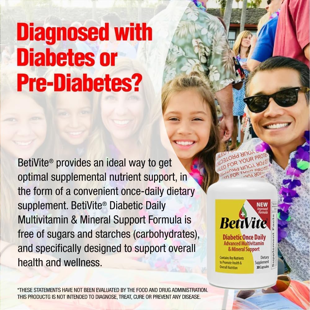 BetiVite Multivitamin: Supports Normal Nerve Function & Eye Health, with ALA, Lycopene and Lutein, 30 Day Supply – Image 3