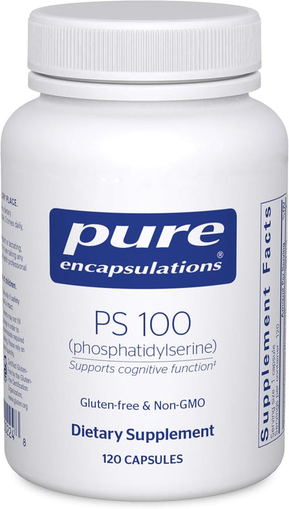 Pure Encapsulations PS 100 - Phosphatidylserine Supplement for Memory and Cognitive Function, 120 Capsules