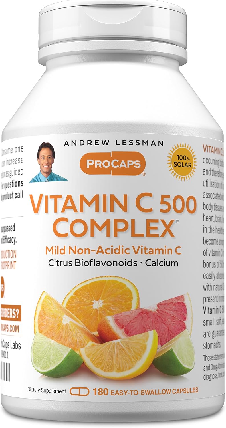 ANDREW LESSMAN Vitamin C 500 Complex - 180 Capsules - görsel 1