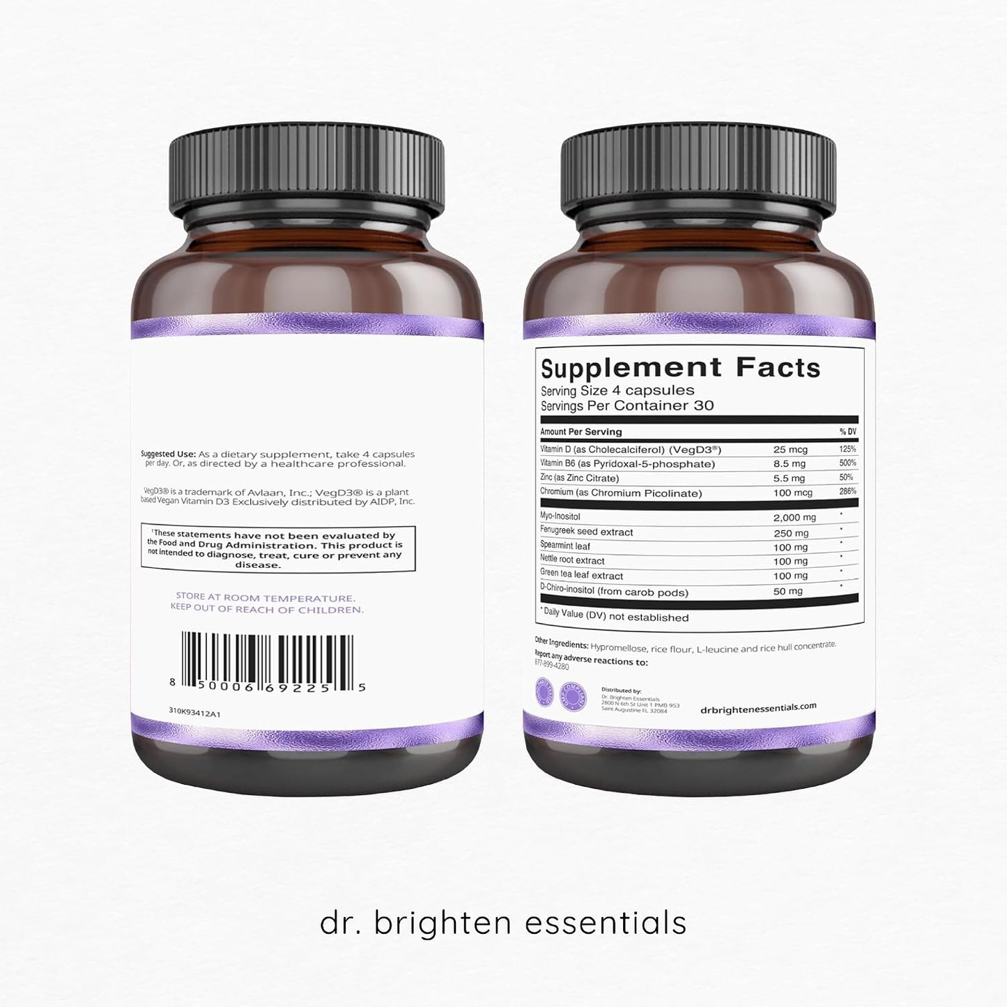 Dr. Brighten Myoinositol Plus - Doctor Formulated Ratio of Myo- and D-Chiro-Inositol to Support Hormone Balance, Healthy Ovarian Function, and Regular Menstrual Cycles - görsel 2